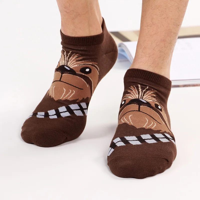 Звездные войны рыцарь мужские носки sox хлопок лодка поп Лето забавная Новинка черные компрессионные Лоферы носки chaussettes homme fantaisie