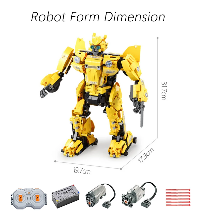 RC 1124cs Жук-Шмель Классический автомобиль робот 2 в 1 строительные блоки fit Technic транспортные средства Playmobil кирпичи дети мальчики игрушки подарки