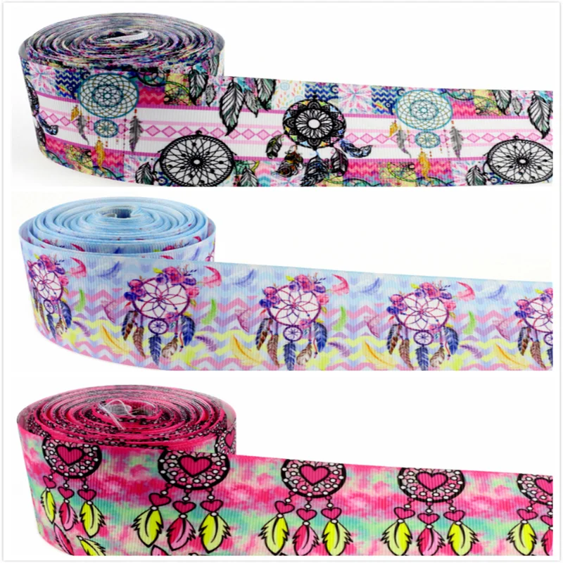 2&quot 50mm Dreamcatcher Printed Grosgrain Ribbon Gift Accessories Christmas Tree Decoration DIY hair bow ribbon 10 yards/pack | Дом и сад