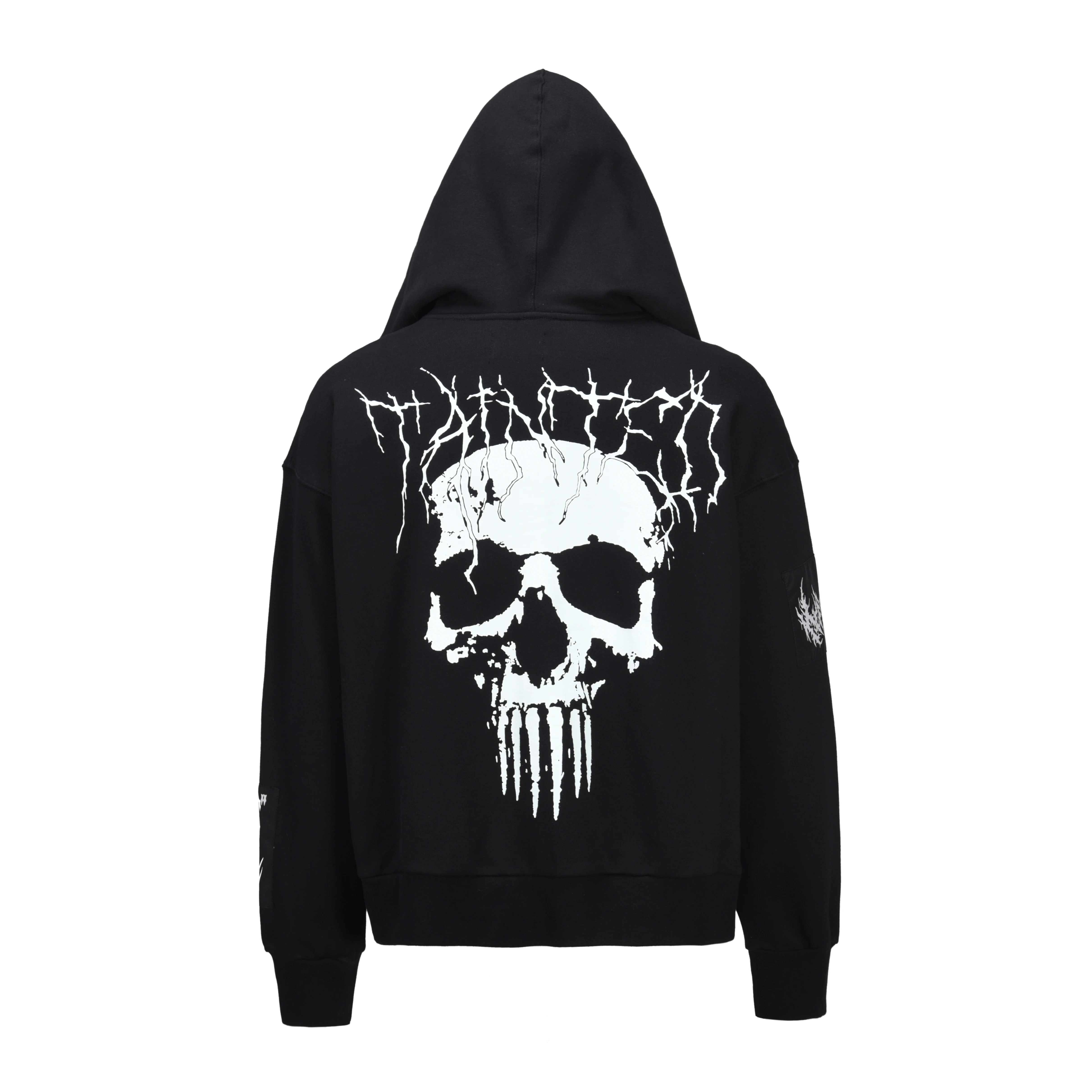 Толстовка с капюшоном хлопковые черепа панк Готическая темная одежда уличный