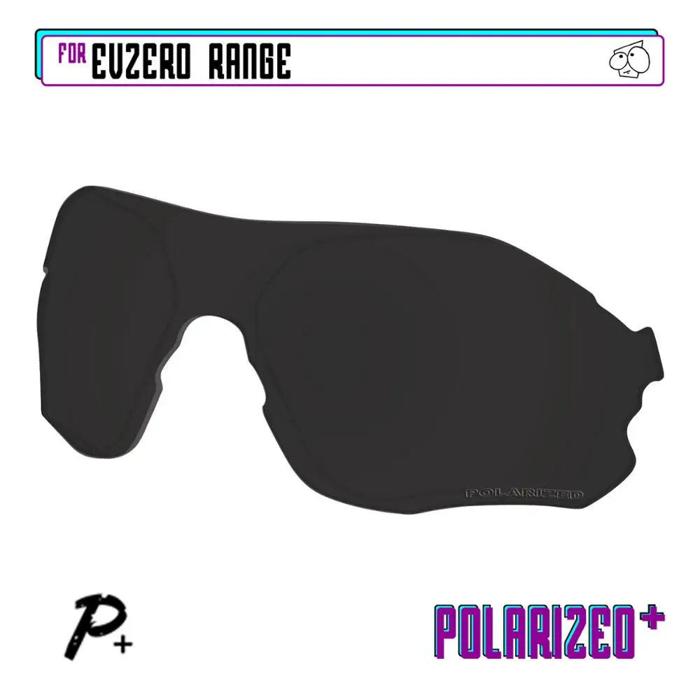 EZReplace Polarized Replacement Lenses for - Oakley EVZero Range Sunglasses - Black P Plus