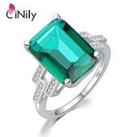 cinily emerald ruby sapphire 925 sterling silver rings for wedding party gifts women fine jewelry ring size 7 8 sr016 18