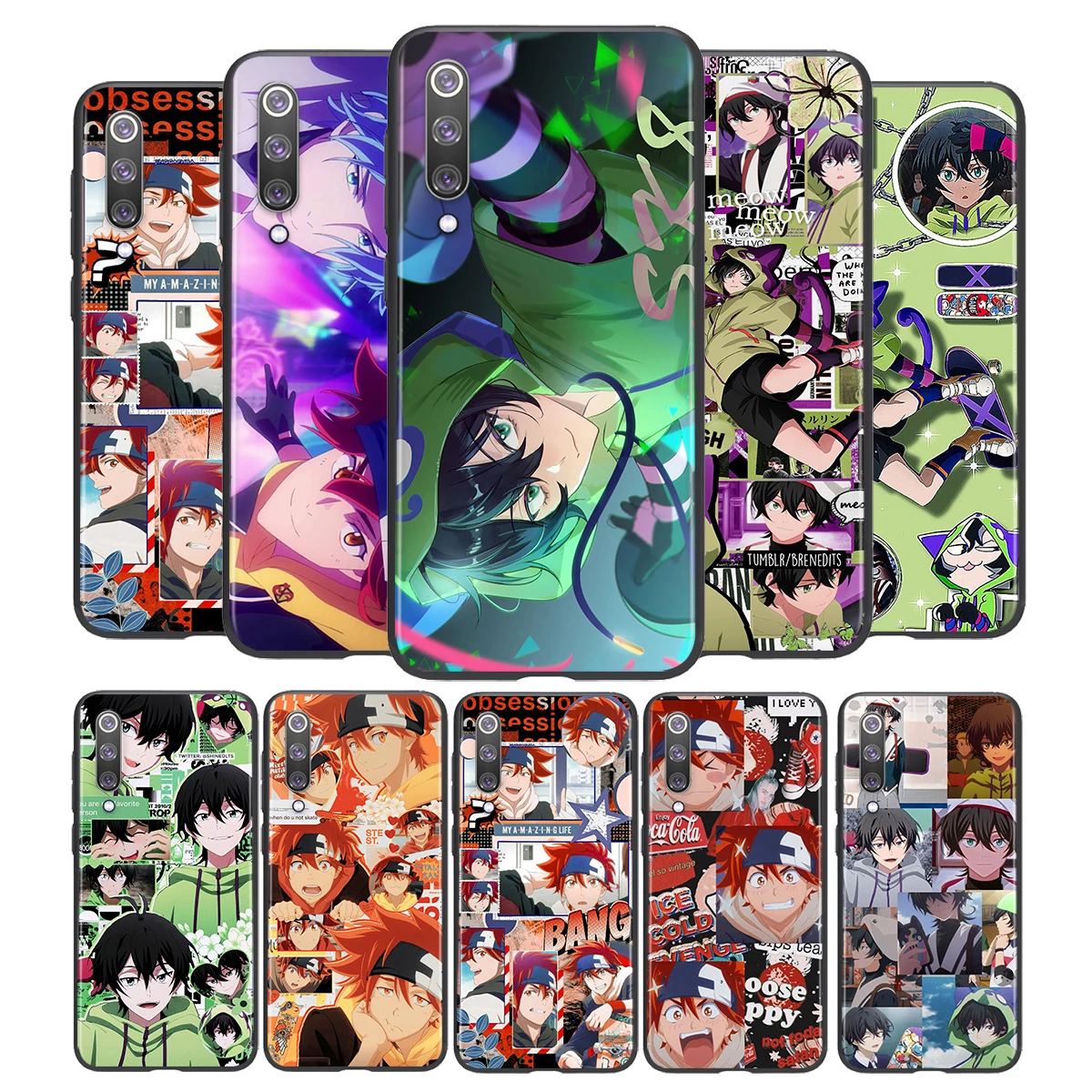 

Cartoon SK8 The Infinity For Xiaomi Mi 11i 11 10T 10 9T 9 A3 8 Lite CC9 SE Note10 Lite Ultra Pro Black Soft Phone Case