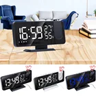 Светодиодный цифровой будильник часы настольные электронные часы USB Пробуждение FM радио проектор времени функция повтора 2 будильник