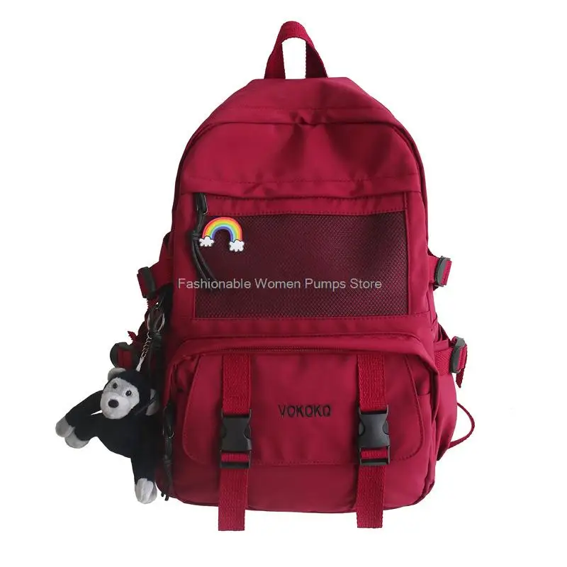 

2021 Fashion Waterproof Nylon Women Backpack For Girls Travel High Capacity Student BookBag Men Black Laptop Bag School Backpack