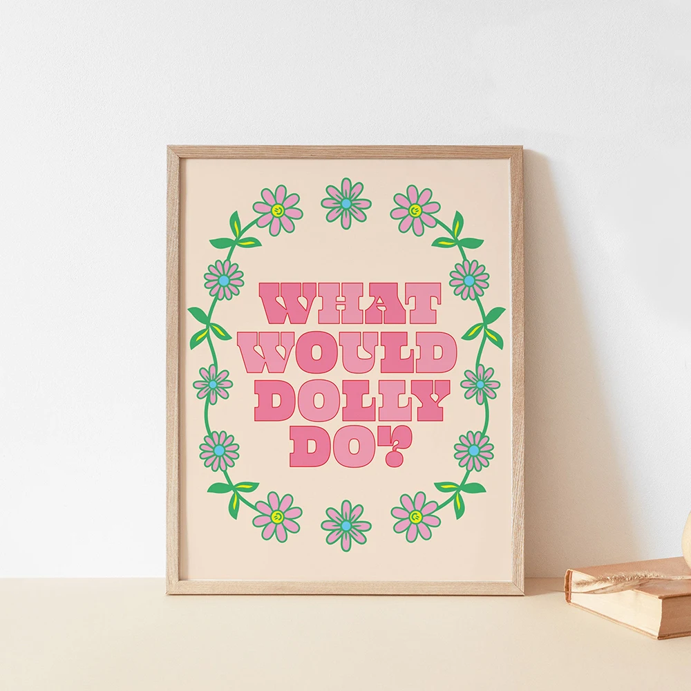 Будет Долли делать красочные вдохновляющие цитаты настенное Искусство Холст