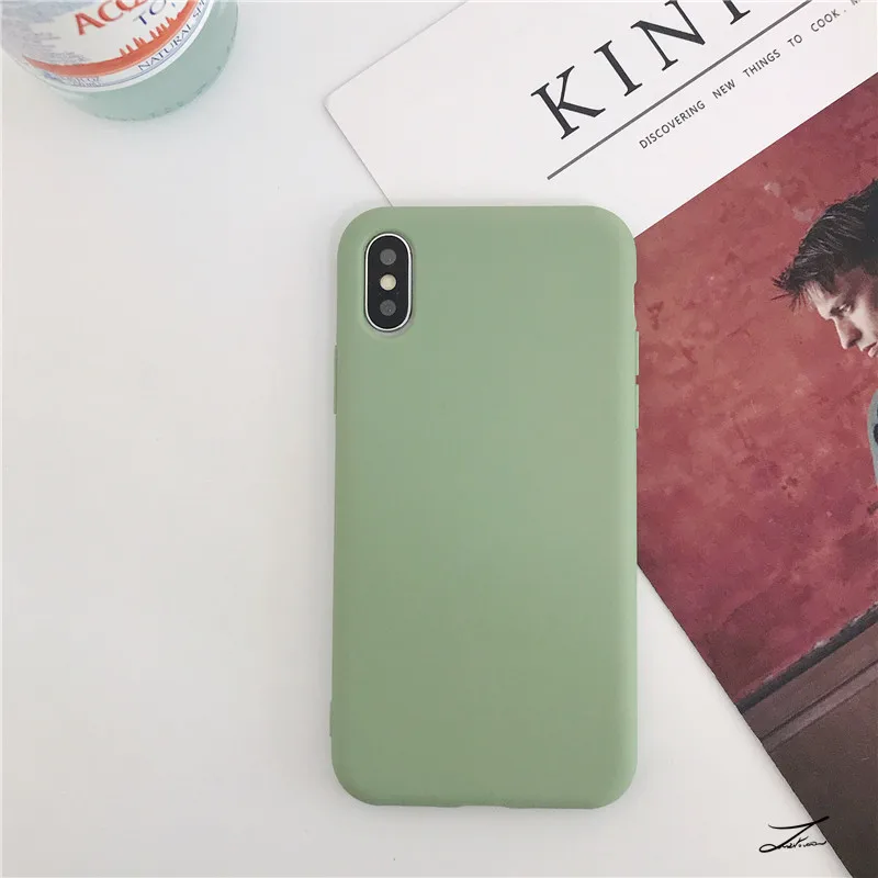 Матовый чехол зеленого маття для телефона Xiaomi Mi 8 9 se 9t 10 11 pro a1 a2 a3 mia1 mia2 mia3 lite note 3