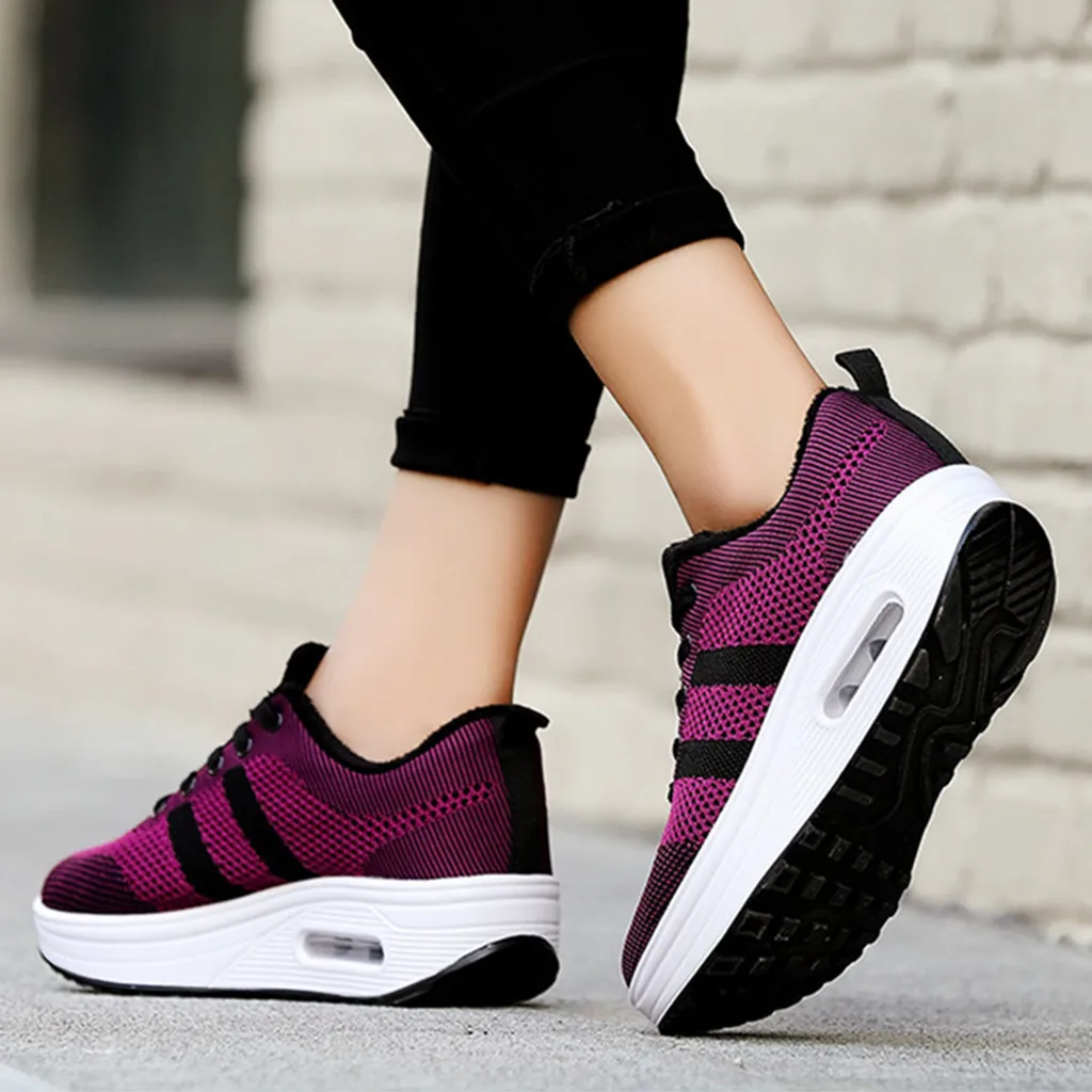 

Breathable Woman Shake Shoes Mesh Women Shoes Lightweight Casual High Platform Rubber Women Casual Shoes Sneakers Outdoor