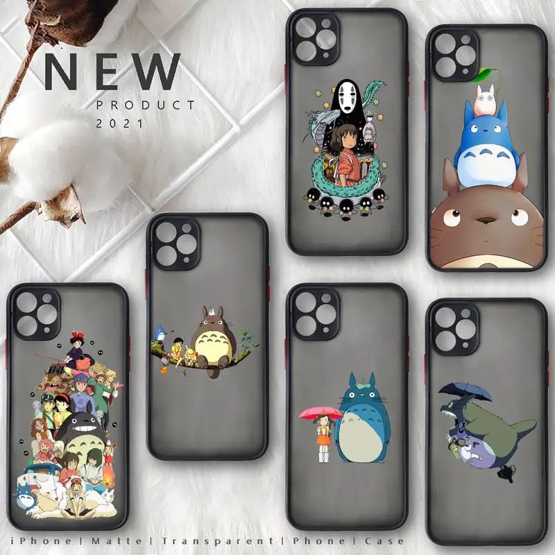 

Japan Anime chihiro Spirited Away Phone Case For iphone 13 12 11 8 7 plus mini x xs xr pro max matte transparent cover