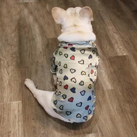 luxury clothes for dogs fashion pet pajamas love printed shirt for small medium dogs clothes t shirt french bulldog clothing pug