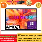 Ноутбук Xiaomi Mi RedmiBook Pro 14, ноутбуки 2022 AMD Ryzen 7 5700U  R5 5500U 16 Гб ОЗУ 512 SSD ПЗУ, 14 дюймов, компьютер Windows 10