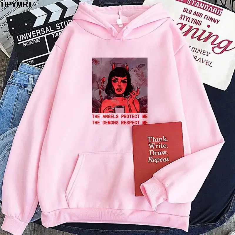 

Vintage Style Patter Print Hoodies Women Harajuku Casual Sweatershirt Female Jumper Girls Streetwear Hoody Pocket hoodie Moletom