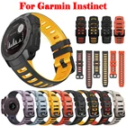 Ремешок силиконовый для смарт-часов Garmin Instinct, сменный Браслет для наручных часов, для спортивных часов, солнечных батарей, 22 мм