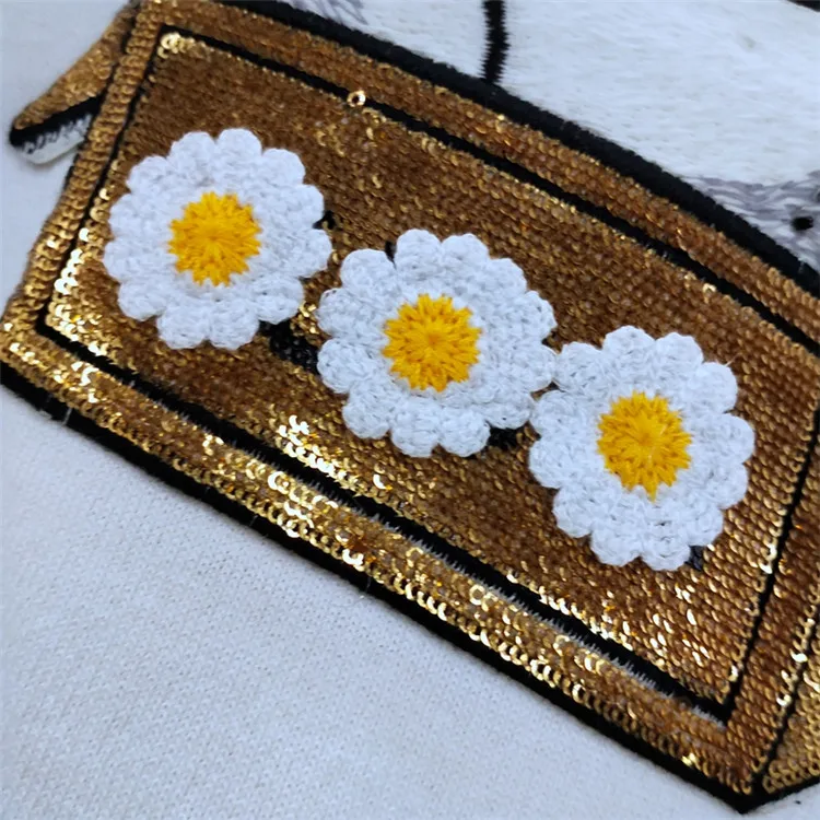 

2020 Sweater t shirt Harajuku Women Tees Cat Cartoon Tee Sequnis Beading Floral Femme Casual Short Sleeve Top Tshirt Knitwear