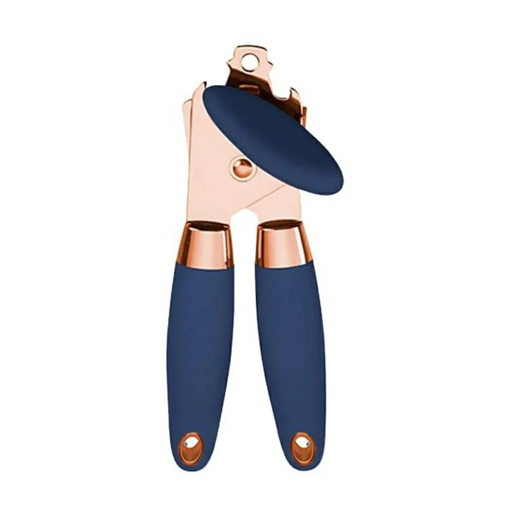 

Stainless Steel Can Opener With Soft Grip Handles Rose Gold Manual Multi-function Powerful Can Knife Kitchen Accessories #02