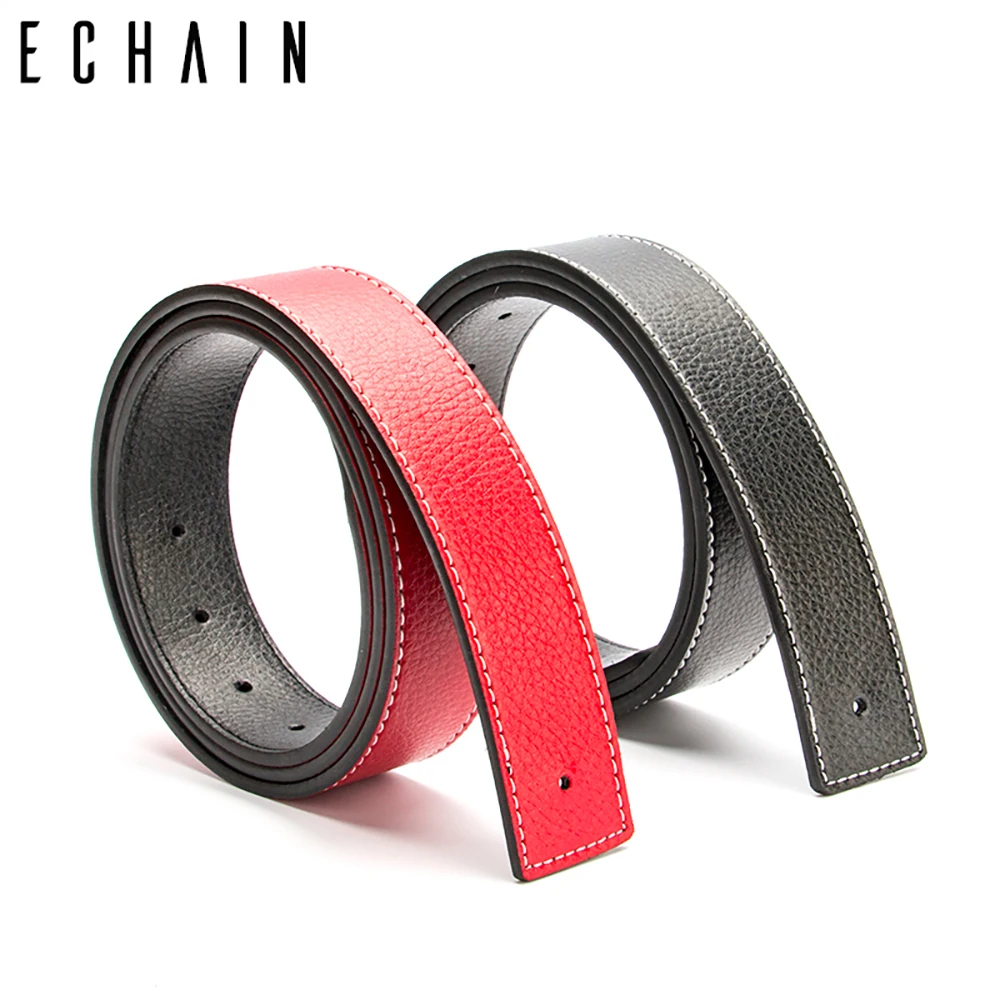 Ремень ECHAIN из натуральной кожи для мужчин и женщин винтажный дизайнерский пояс Н