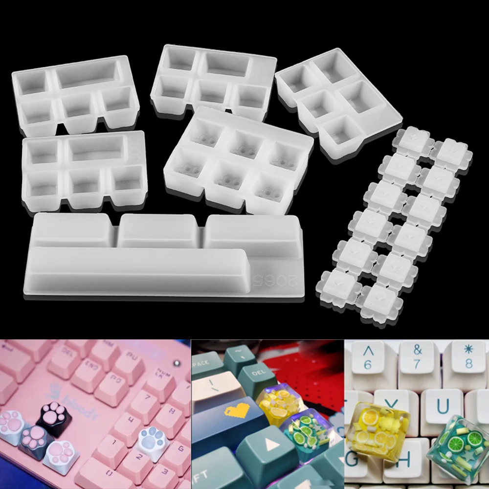 1Pcs Gaming Mechanical Keyboard Key Cap Silicone Molds Cryst