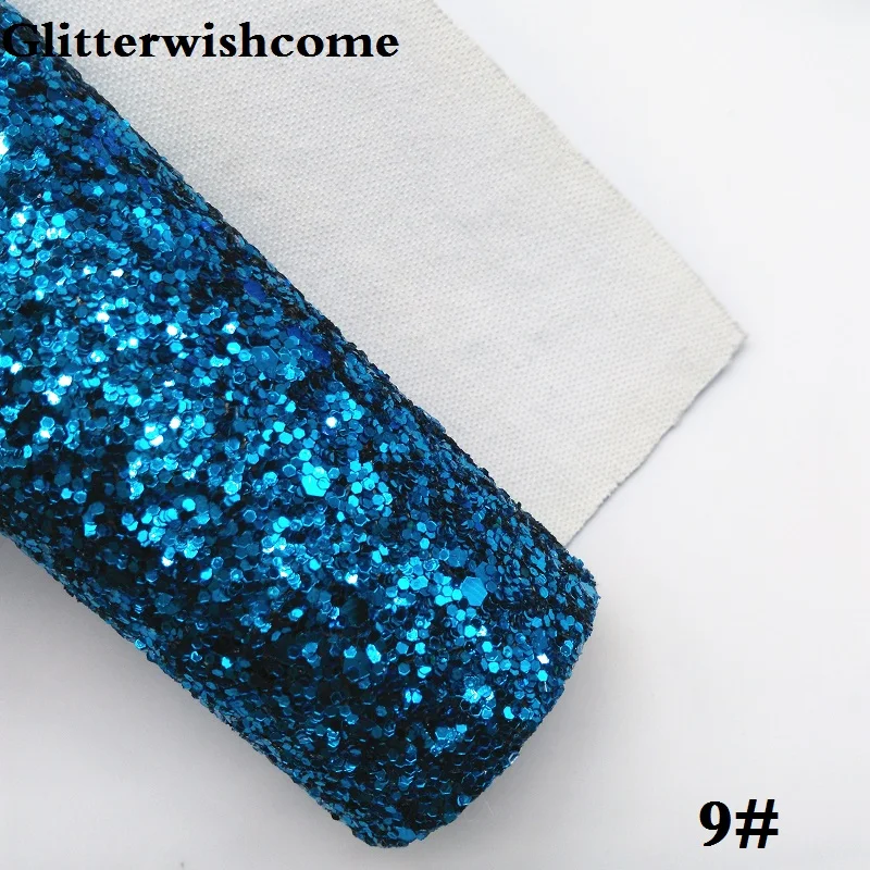 Glitterwishcome 21X29 см A4 Размер синтетическая кожа, плотная блестящая кожа ткань винил для бантов, GM021A - Цвет: 9