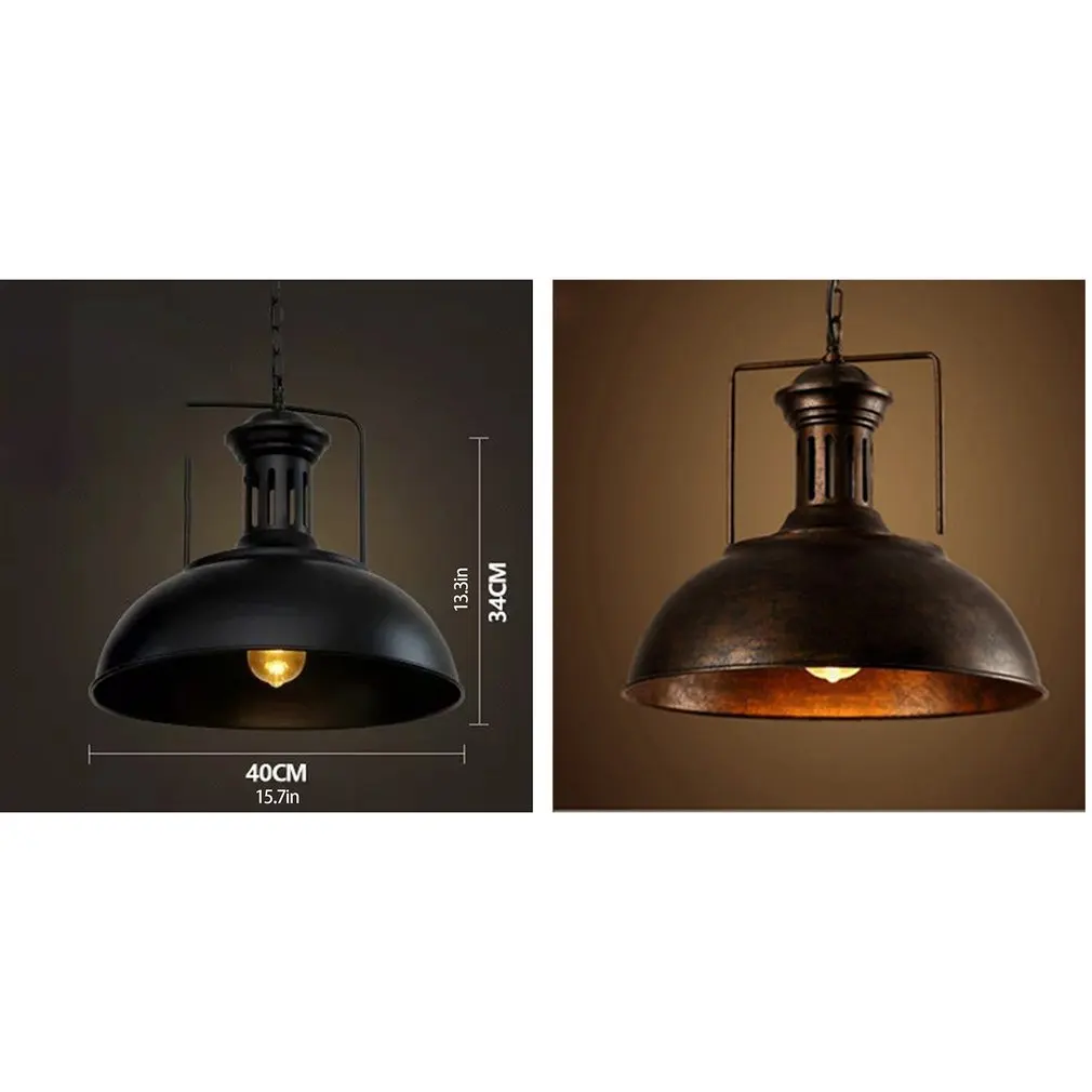 

Vintage Chandelier Cafe Restaurant Chandelier Wrought Iron Pot Lid Chandelier Creative Single Head Chandelier For E27 Screw