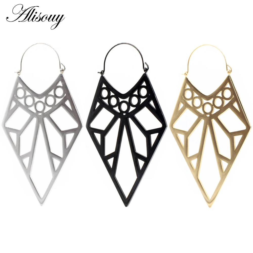 

Alisouy 2 шт. из нержавеющей стали полый узор Листья Вес ушей поддельный расширитель уха растягивающая заглушка Калибр серьги пирсинг ювелирны...