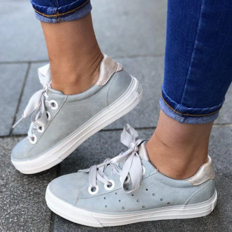 Adisputent/Женская обувь на плоской подошве со шнуровкой Мягкая Вулканизированная