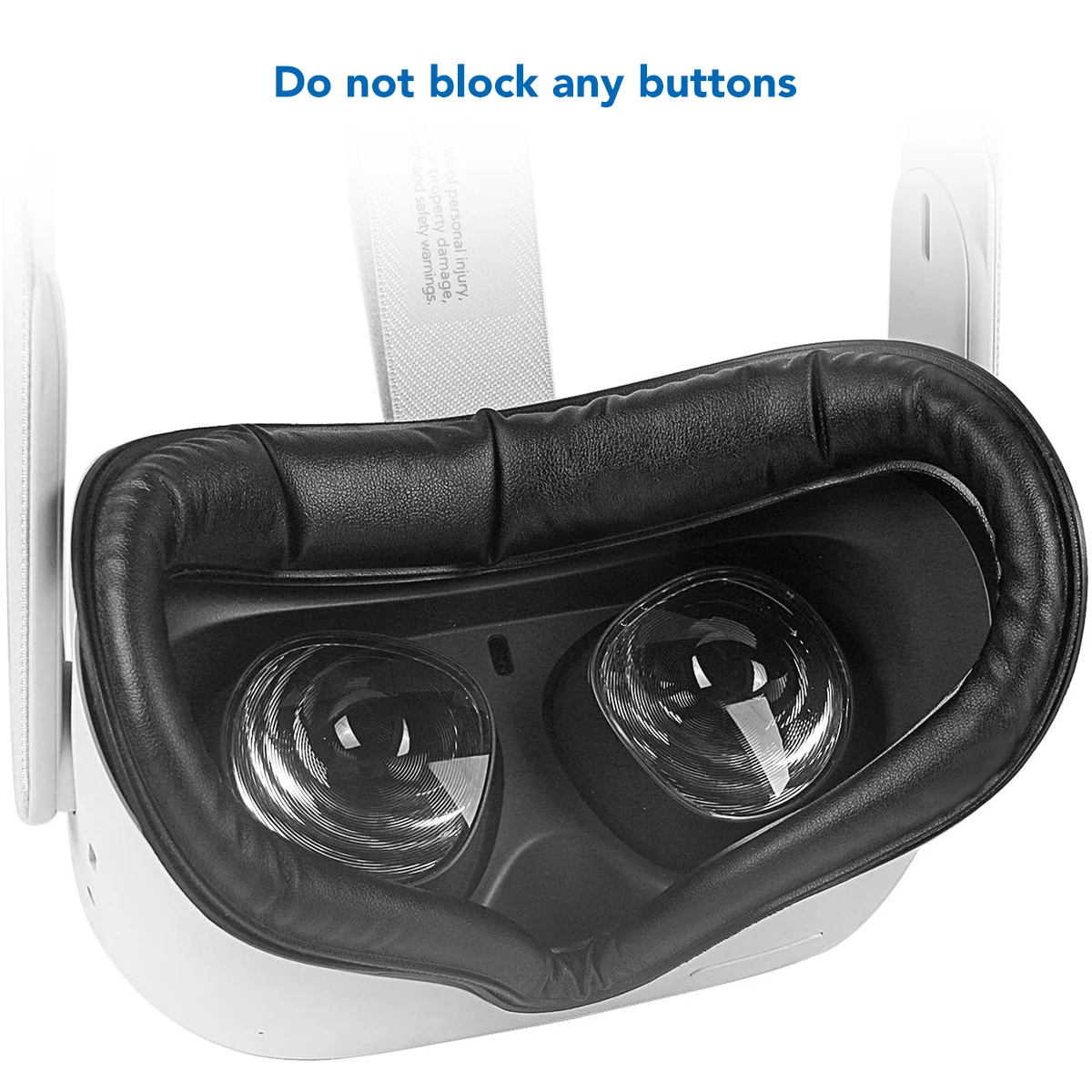 

KIWI design For Oculus Quest 2 VR Replacement PU Leather Face Cushion Face Cover Bracket Protective Mat Sweat-Proof Eye Pad