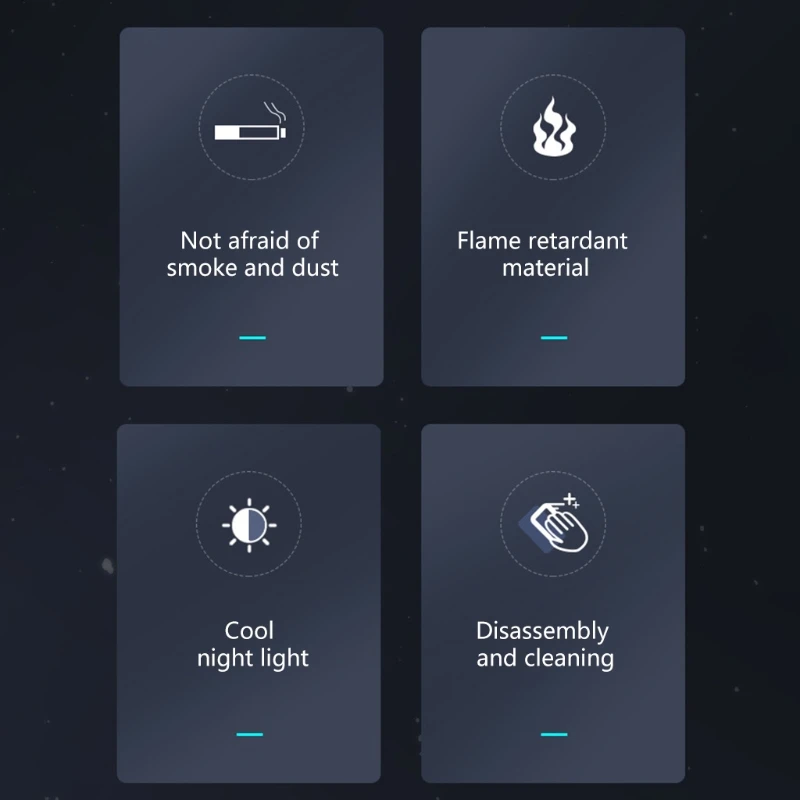 

LED Lighting Car Ashtray High Flame Retardant Auto Ashtray Fireproof Material Cigarette Storage Cup Holder Organizer T3ED