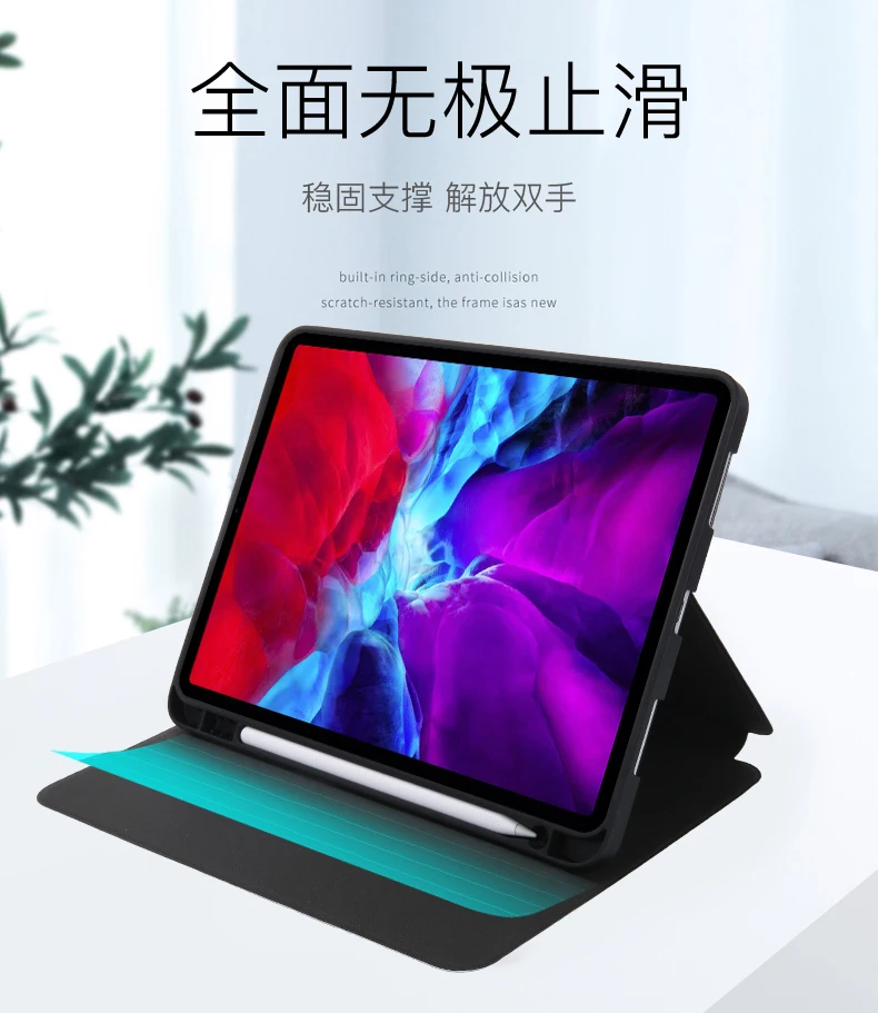 Pen slot Case For iPad Pro 12.9 2015 2017 A1584 A1652 A1670 A1671 cases Fashion colorful printed PU Leather silicon back funda | Компьютеры