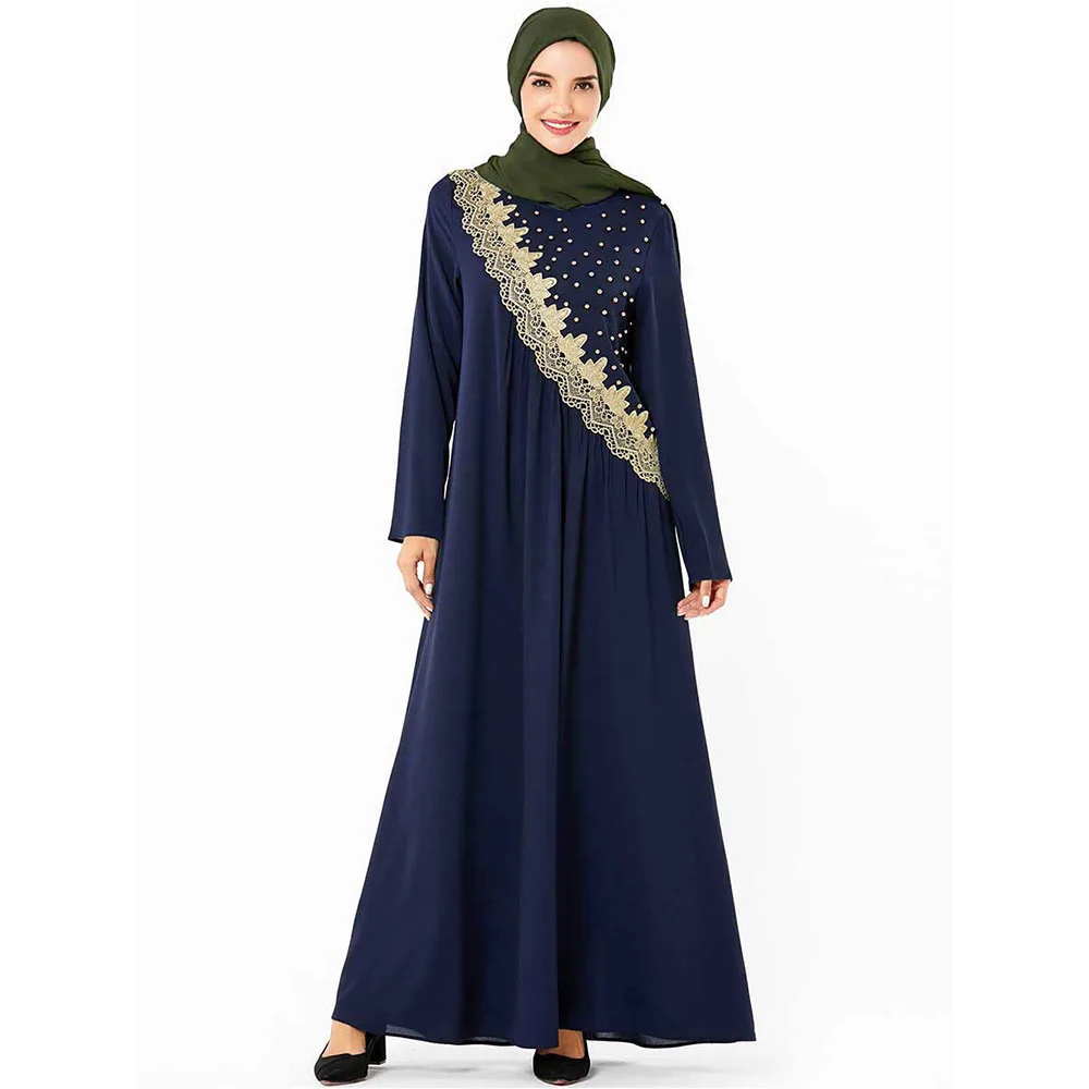 Платье средней Восточной моды достойное женское арабское вышитое бисером