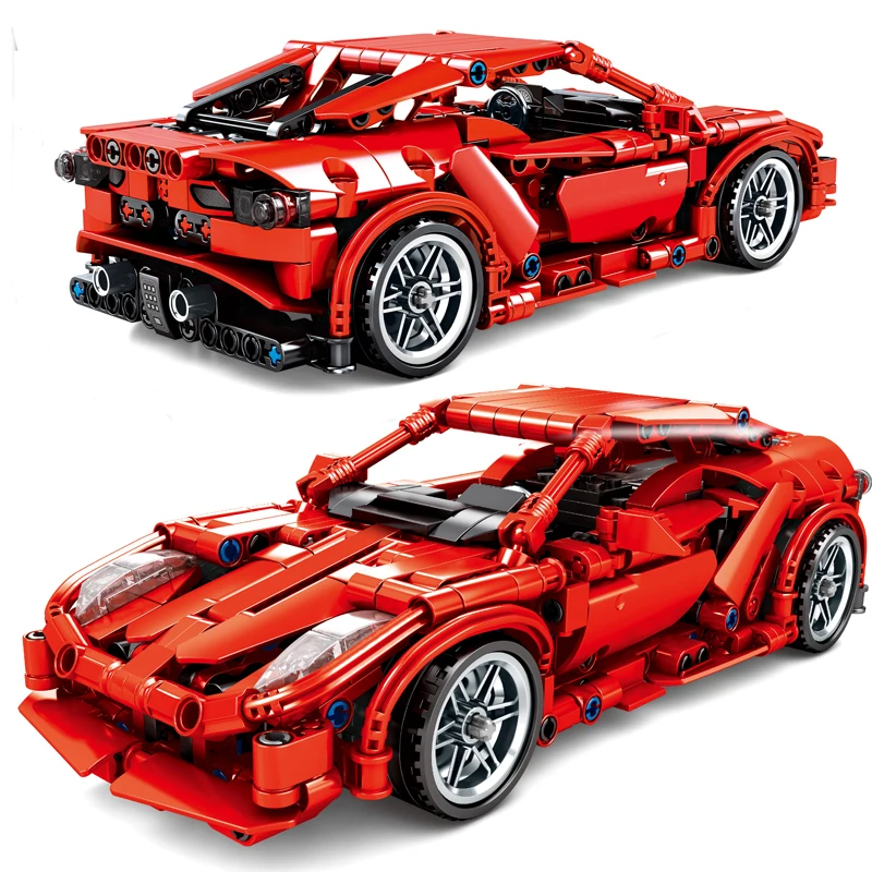 

8151 MOC City Three-wheeled Retro Classic Car Pull-Back Sports Series Building Blocks Model Diy Kids Toys For Boys Gift Holiday