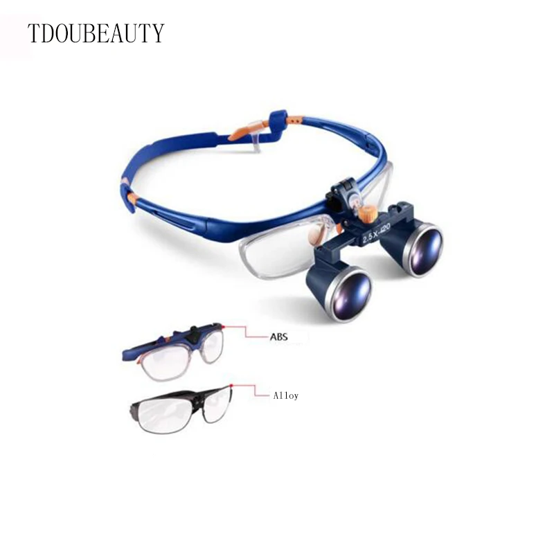 TDOUBEAUTY  2.5X420mm Binocular Galileo Frame Loupe Magnifier Glasses FD-503G-1 Approval Free Shipping