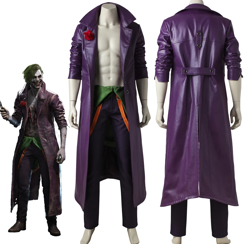 Костюм Джокера Лиги несправедливости для косплея Хэллоуина взрослых наряд