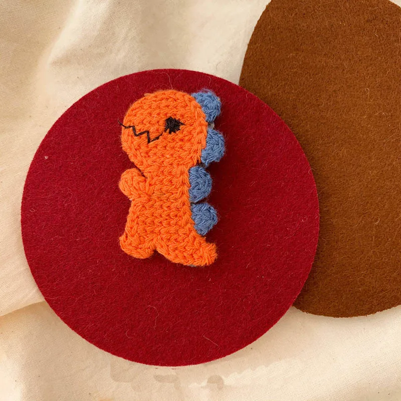 Милый мультяшный зажим для волос симпатичный тканевый маленький динозавр