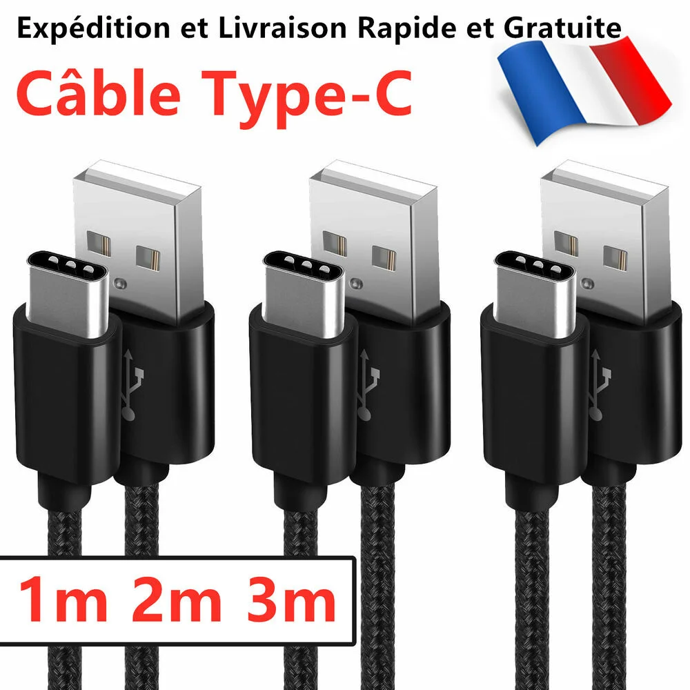

CABLE USB TYPE C CHARGEUR FOR SAMSUNG S8 S9 S10 A9 Note9 HUAWEI P20 PRO P10 P30 LITE