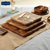 large square cutting board end grain butcher block whole wood chopping blocks tailand acacia wood bread board sushi plate