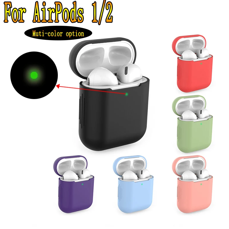 Силиконовые чехлы из ТПУ для Airpods 1/2 защитный аксессуар прозрачный Ультратонкий