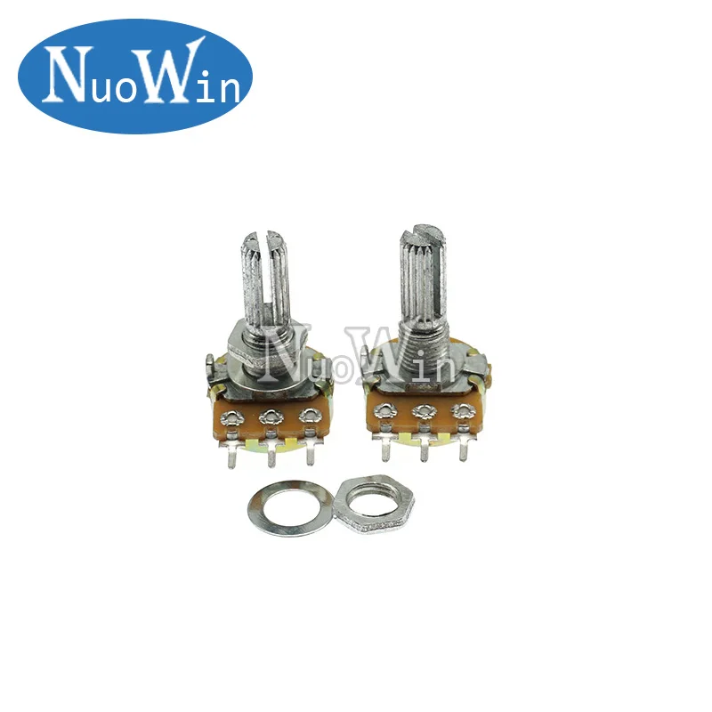 

10pcs WH148 B1K B2K B5K B10K B20K B50K B100K B500K 3Pin 20mm Shaft Amplifier Dual Stereo Potentiometer 1K 2K 5K 10K 50K 100K 1M