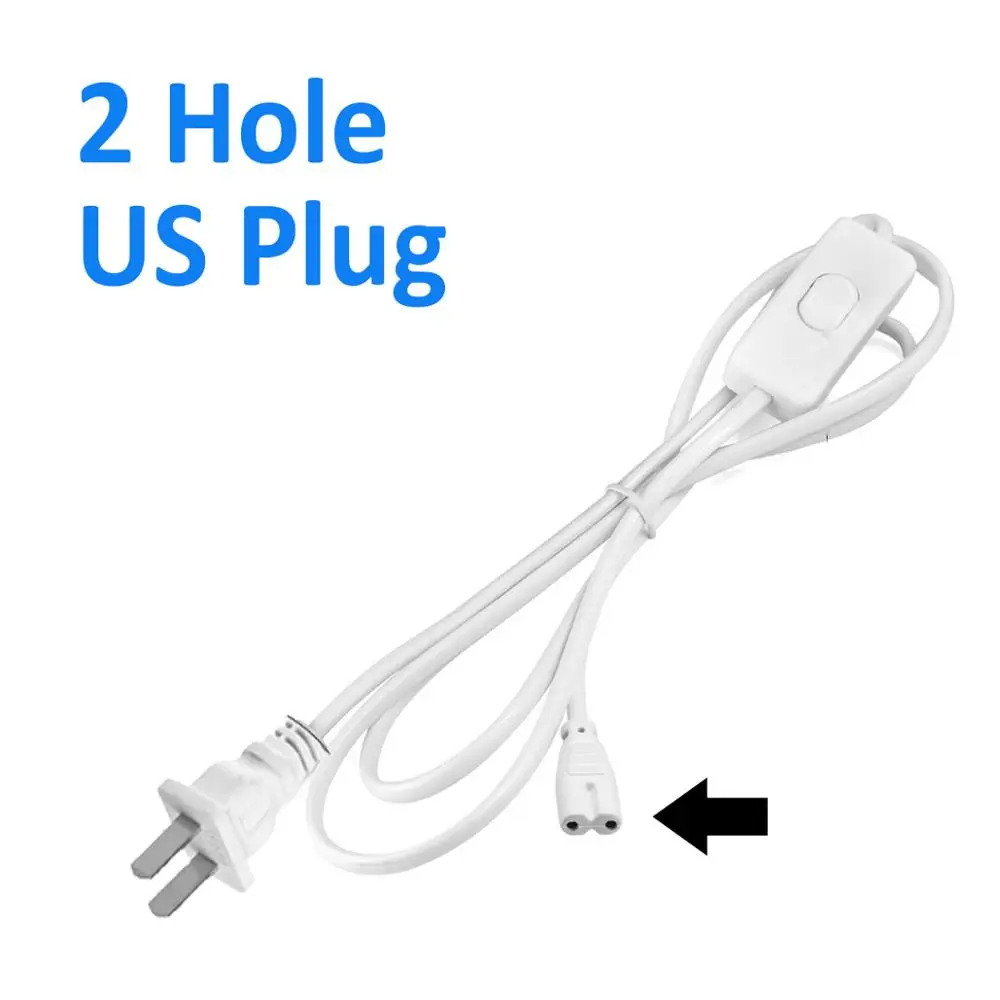 

Lighting Accessory 220V EU Plug Switch Cable for T5 LED Tube T8 Power Charging Wire Connection Wire ON/OFF Connector Home Decor