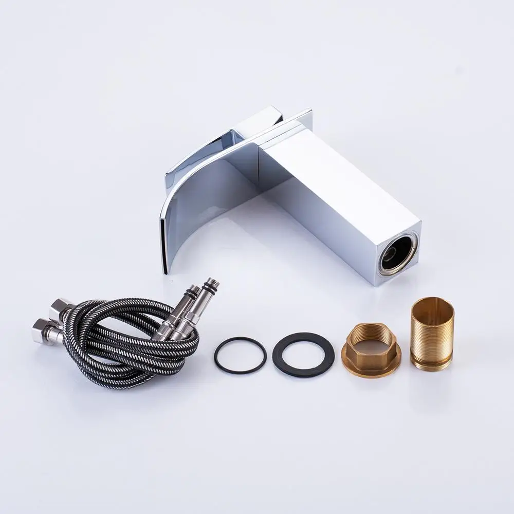 Полированный Смеситель для ванной комнаты кран раковины один рычаг одно