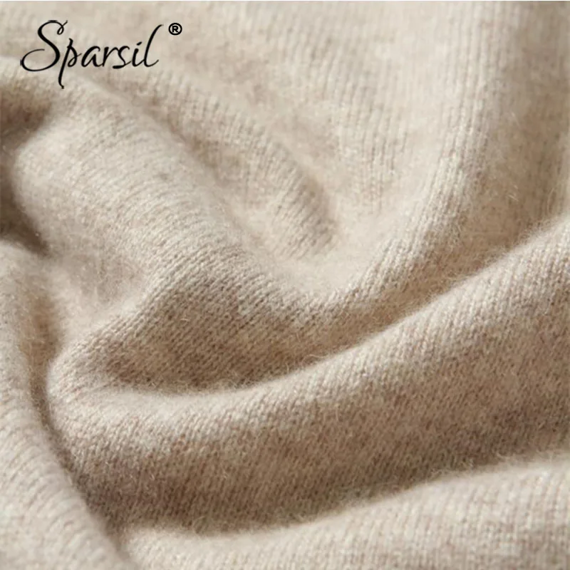 Sparsil Women 2018 Autumn Sweaters V Neck Sexy Batwing Sleeve Wool Cashmere Sweater Winter Tops Knitwear Plus Pullover | Женская одежда