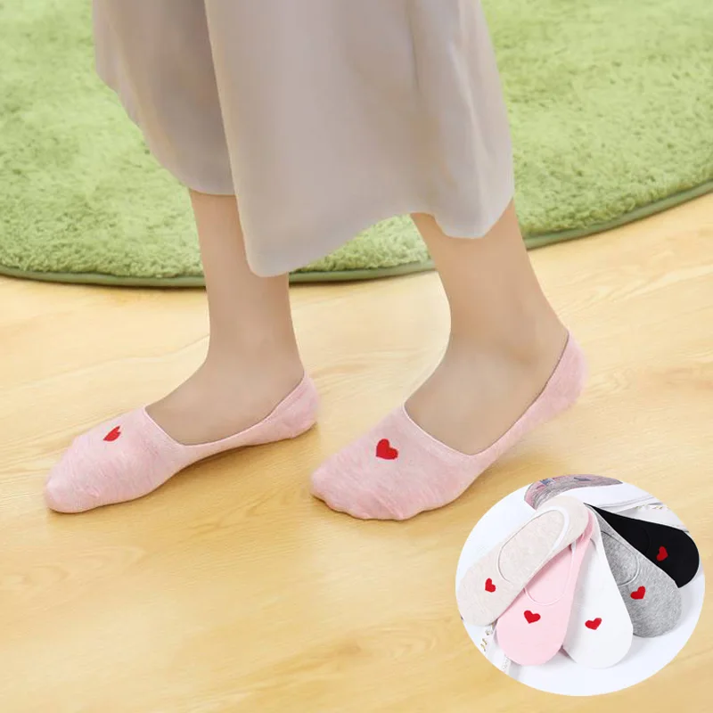 Милые носки женские хлопковые розовые до щиколотки японские корейские