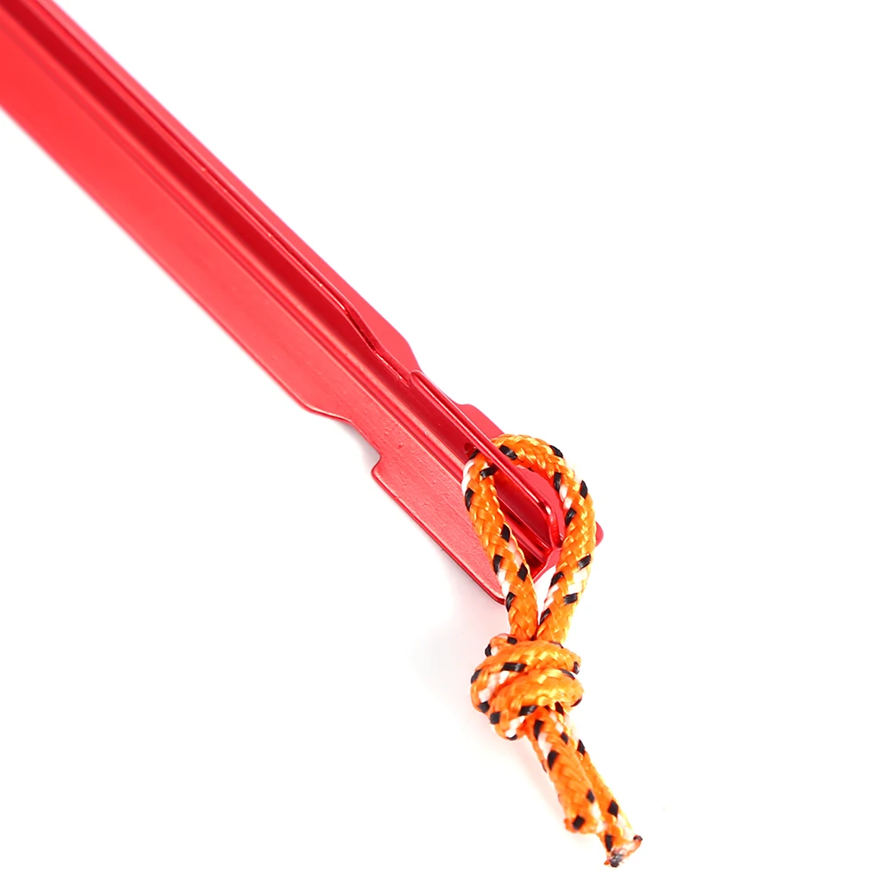 

4PCS/Pack 18CM Aluminium Alloy Tent Stake with Rope Outdoor Tent Nail Peg Tent Accessories Equipment