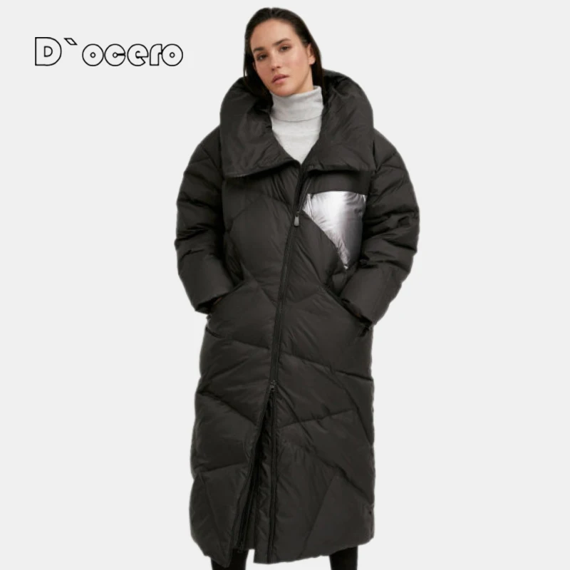 

Новинка 2021, зимняя куртка ocero, женские толстые хлопковые парки, женские длинные пальто, профессиональное однотонное Стеганое пальто, Удобна...