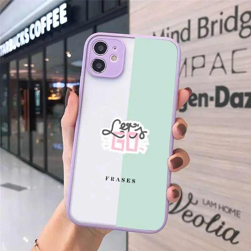 

cortoon design funny Life Signs Phone Cases Matte Transparent for iPhone 7 8 11 12 s mini pro X XS XR MAX Plus cover funda
