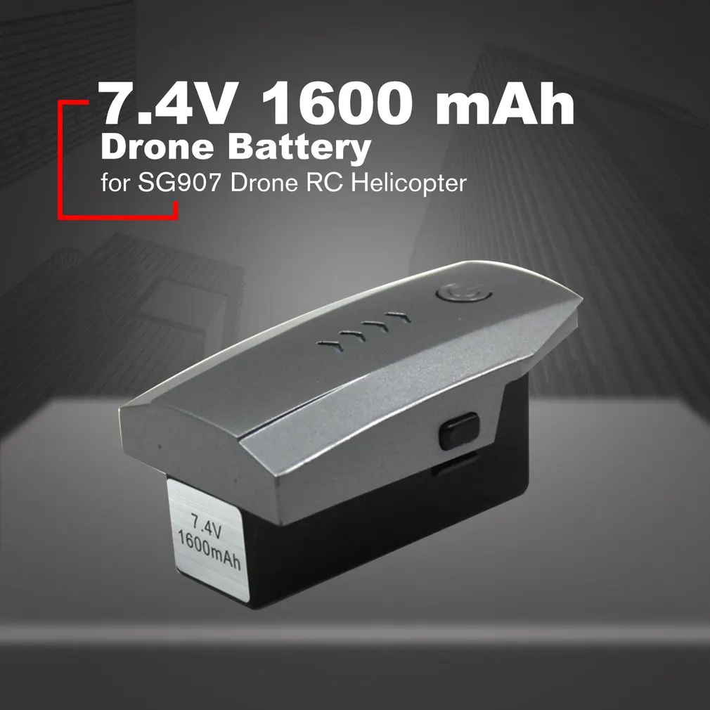 

Drone Battery Spare Battery Replaceable Lithium Battery 7.4V 1600 mAh LI PO Battery for SG907 Drone RC Helicopter