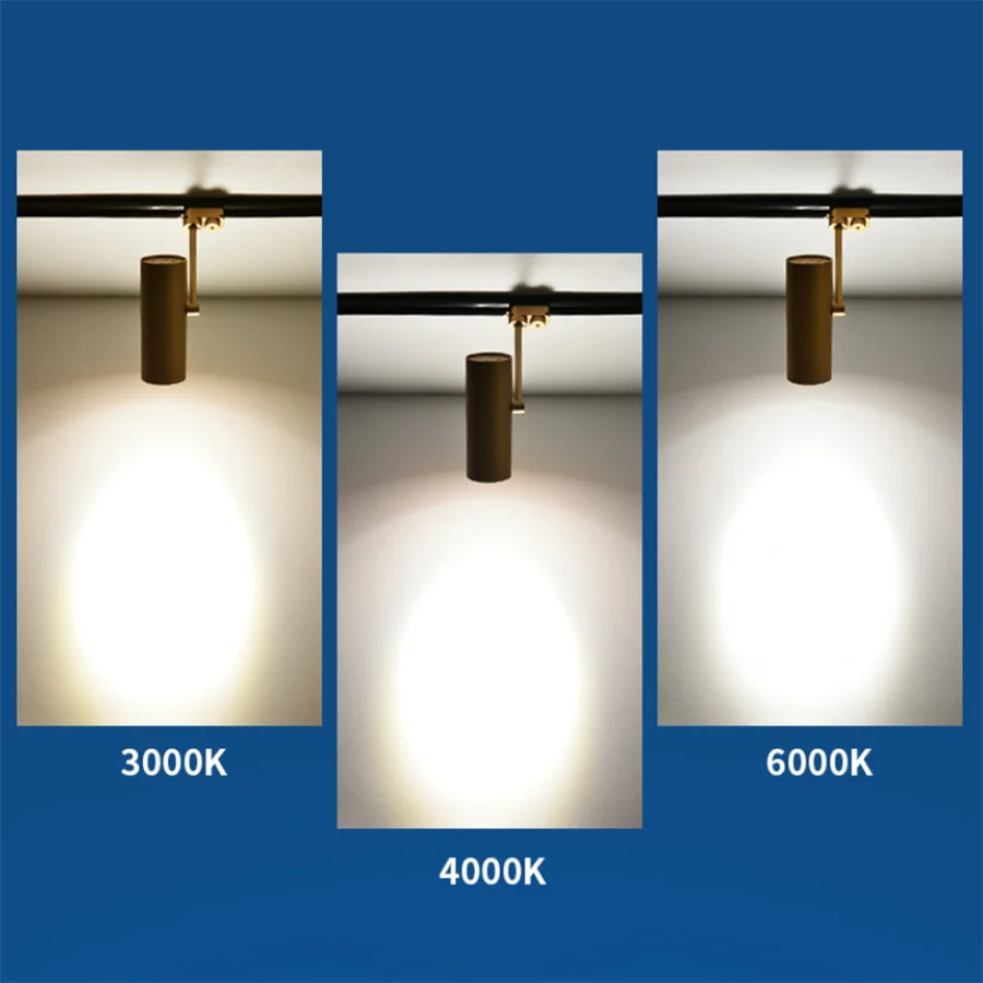 Современный светодиодный Трековый светильник RA90 потолочный с золотым корпусом и