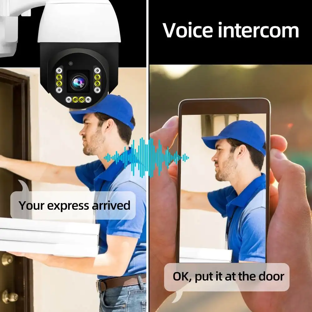 IP-камера GUUDGO 1536P 3 Мп Wi-Fi PTZ ночное видение | Безопасность и защита