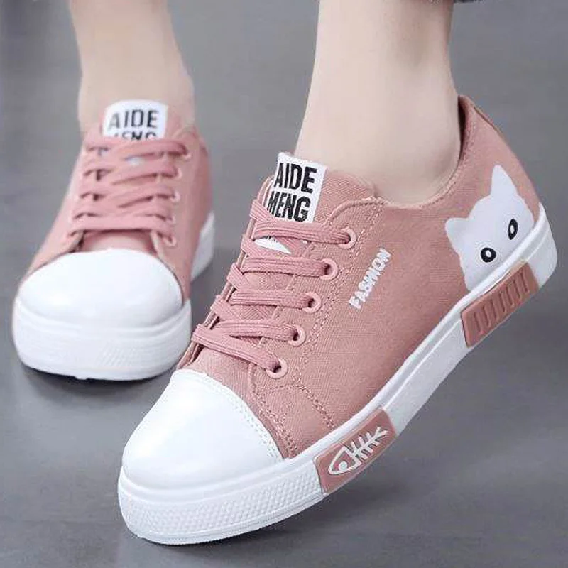 Новинка 2020 года Обувь на плоской подошве Женская парусиновая обувь Удобная