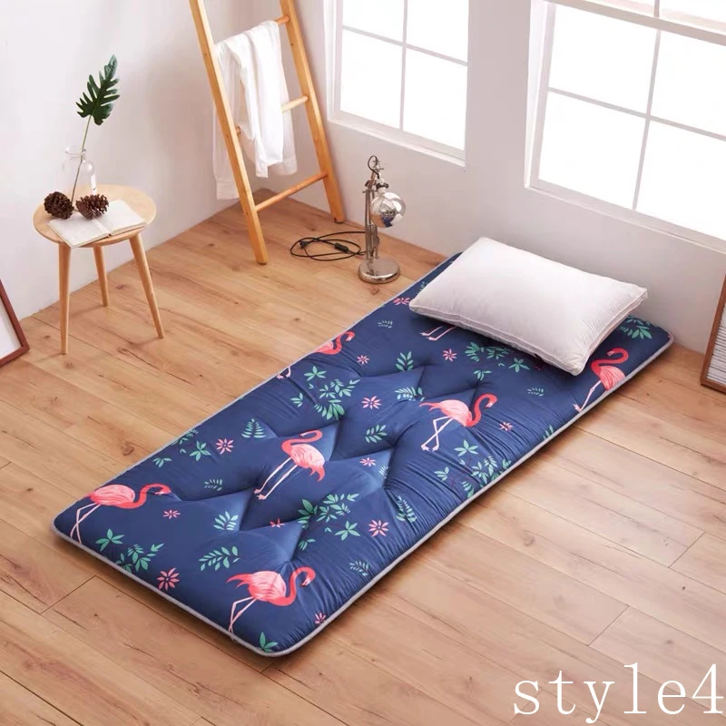 Удобный мягкий складной матрас-татами одинарный двойной толстый теплый милый