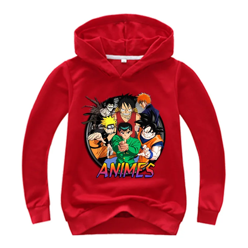 От 2 до 16 лет новые толстовки с капюшоном изображением аниме Жемчуг дракона
